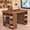 Walnut, variant on Venture Horizon Project Center Desk with 9-Cubby Bookcase and 3 Bin Cabinet - White