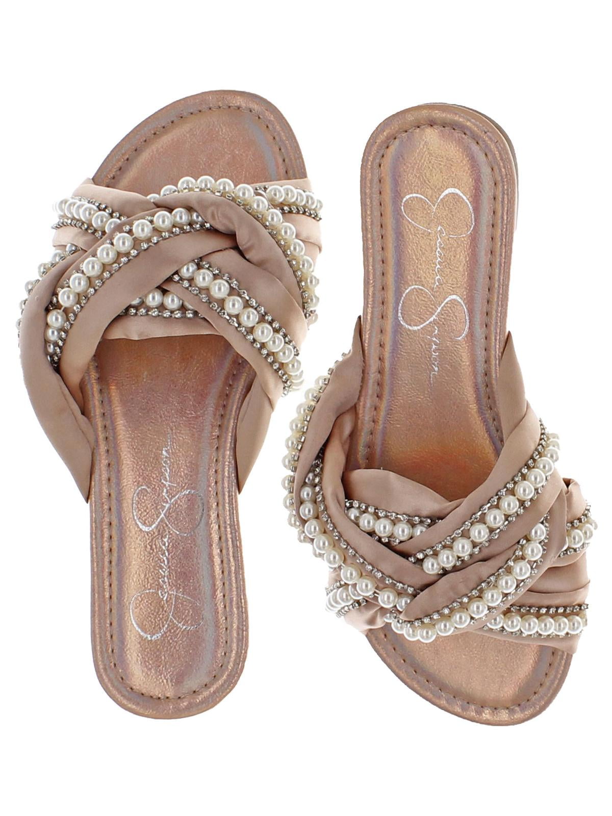 jessica simpson rhondalin beaded slides
