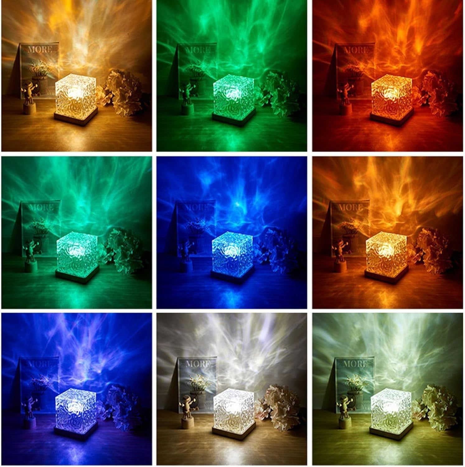 Aurora Borealis Night Light Projector, 16-Color Ocean Wave Lighting with Remote Control for Bedroom & Party Decoration, Northern Lights Projector