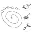 thumbnail image 4 of Unique Bargains 1 Pc Adjustable Waist Belt Delicate Heart & Moon Pendant Adjustable Waist Cord Women Silver Tone, 4 of 6