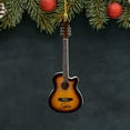 thumbnail image 2 of Personalized Acoustic Guitar Ornament - Guitar Christmas Plastic Wooden Ornament, Musical Instrument for Band, Red Electric Guitar Instrument, Custom Name Gift for Guitarist, Songs Music Notes (GT2) -, 2 of 8