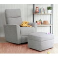 thumbnail image 2 of Second Story Home Soho Upholstered Swivel Glider- Gray, 2 of 5
