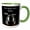 Green/White, variant on 3drose, Funny Cute Penguins Penn and Gwyn Name Pun Cartoon, 11oz Mug