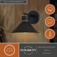 thumbnail image 3 of Dunbar 1 Light Matte Black and Gold Contemporary Outdoor Wall Sconce Metal Shade, 3 of 13