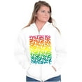 thumbnail image 3 of NASA Worm Logo Rainbow Gradient Unisex Plus Size Zip Hoodie Brisco Brands 3X, 3 of 5
