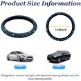 thumbnail image 2 of YISITIAN Bling Steering Wheel Cover, Crystal Diamond Steering Wheel Protector for Women Girls, 14-15 Inch Sparkling Rhinestone Decor Accessories, Universal Fit for Most Cars, SUVs, CJ919-49018, 2 of 6