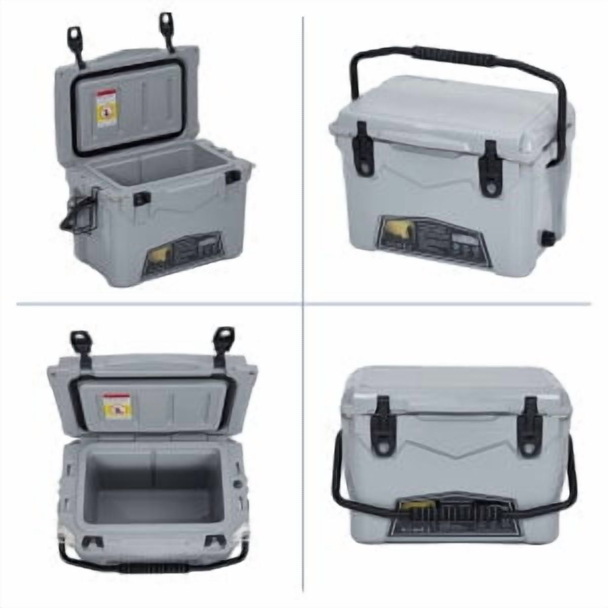 20 Quart Hard Camping Cooler, Adventure Outdoor Cooler Portable Insulated Ice Chest Cooler Box with Heavy Duty Handle, 5-Day Ice Retention, Great Camping Cooler with Easy Carry Top Handle Cooling Ice