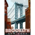 thumbnail image 2 of East Coast Licensing 19x24 Black Ornate Wood Framed with Double Matting Museum Art Print Titled - Brooklyn, 2 of 4