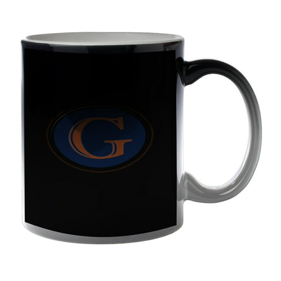 KuzmarK Black Heat Morph Color Changing Coffee Cup Mug 11 Ounce - G Is For