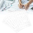 thumbnail image 2 of 10Pcs Erasing Shield, Engineering Drawing Template Ruler, Multipurpose For Beginner Painter Stainless Steel,Transparent,Orange, 2 of 8