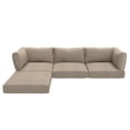 thumbnail image 3 of Covers & All Sunbrella Sectional Sofa Cushions 5″ Thick, Foam Seat & Polyfill Back UV Proof Couch, 3 of 7