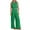Green, variant on ZZwxWA Womens Summer 2 Piece Outfits Sleeveless Crop Top Tank and Wide Leg Pants Linen Pants Beach Vacation Sets