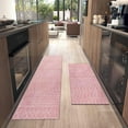 thumbnail image 4 of Boho Kitchen Mat Set of 2,Modern Farmhouse Kitchen Rugs and Mats Non Skid Washable,Moroccan Boho Runner Rugs with Rubber Backing for Kitchen Decor and Accessories (Pink 17"x47"+17"x30"), 4 of 7