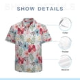 thumbnail image 7 of High Quality Hawaiian Shirts for Men Short Sleeve Aloha Beach Shirt Floral Summer Casual Button Down Shirts Blouses OP57G5, 7 of 7