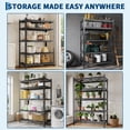 thumbnail image 4 of GARVEE 5 Tier Garage Shelving,Heavy Duty 2200LBS Storage Shelves Units,Adjustable Metal Shelving Unit,48"Lx24"Wx70"H,for Garage Kitchen Pantry Warehouse Basement, 4 of 8