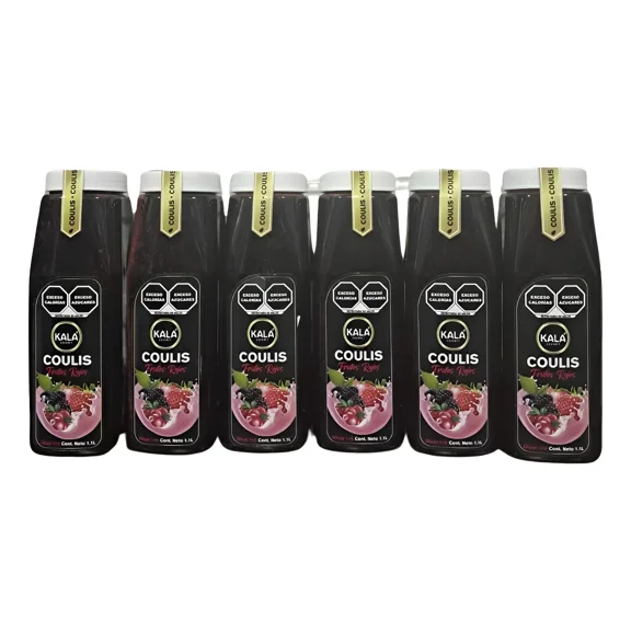 Kit de 6 Coulis Kala Para Preparar Bebidas De 1.1 Lt Sabor Frutos Rojos