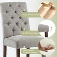 thumbnail image 6 of Upholstered Parsons Dining Chairs Set of 4, Button Tufted High Back,Light Grey, 6 of 6
