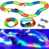 Light Up Twisting Glow In The Dark Race Tracks - Twister Race Track Toy Cars - Endless Glowing Track Possibilities
