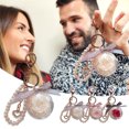 thumbnail image 3 of Pompotops Valentines Day Decorations Eternal Flower Rose Keychain Car Hang Leather Keychain Ring Valentine's Day Gift White, 3 of 3