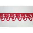 thumbnail image 1 of Altotux 1.25" Embroider Floral 12 Color Venice Lace Trim Guipure Trimming 2 Yard (Red), 1 of 3