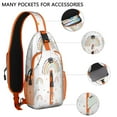 thumbnail image 4 of Geometric Plaid Sling Backpack with Nordic Aesthetic, Lightweight Crossbody Daypack for Travel, 4 of 6