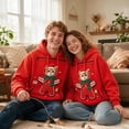 thumbnail image 3 of Christmas Pet Pouch Hoodie Men Women Long Sleeve Cute Graphic Loose Hooded Sweatshirt Pullover Tops Dog Cat Carrier Hoodie, 3 of 6