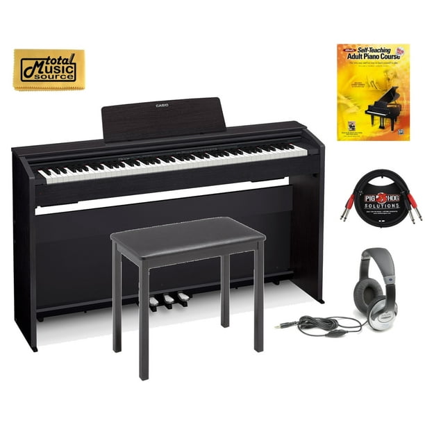Casio PX870 Black Privia Digital Home Piano, Black Home Bundle 2
