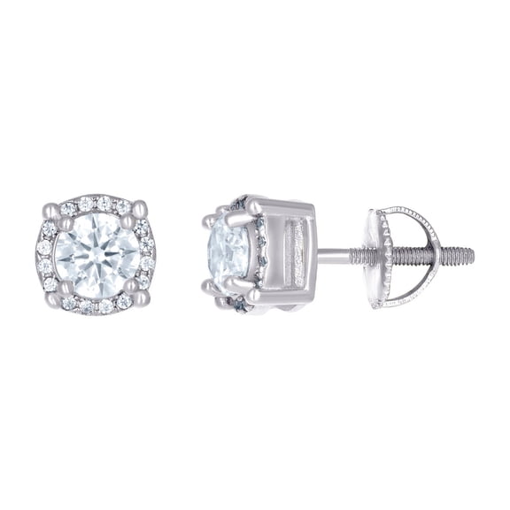 925 Sterling Silver Womens Moissanite 1.16ct Stud Earrings 7x7mm Wide Stud Earring for Women