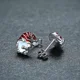 thumbnail image 4 of Huitan Father Christmas Design Stud Earrings Creative Red Hat Heart Imitation Moonstone Festive Earrings Santa Claus Jewelry New, 4 of 5