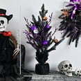 thumbnail image 3 of Halloween Decorations Indoor Black Halloween Tree Small Halloween Tree With And Black Halloween Christmas Tree For Front Door Mantel Home Tabletop Decor, 3 of 5