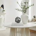 thumbnail image 5 of Nox Modern Glass Knot Loop Abstract Tabletop Sculpture - Textured Black Rope, 5 of 6