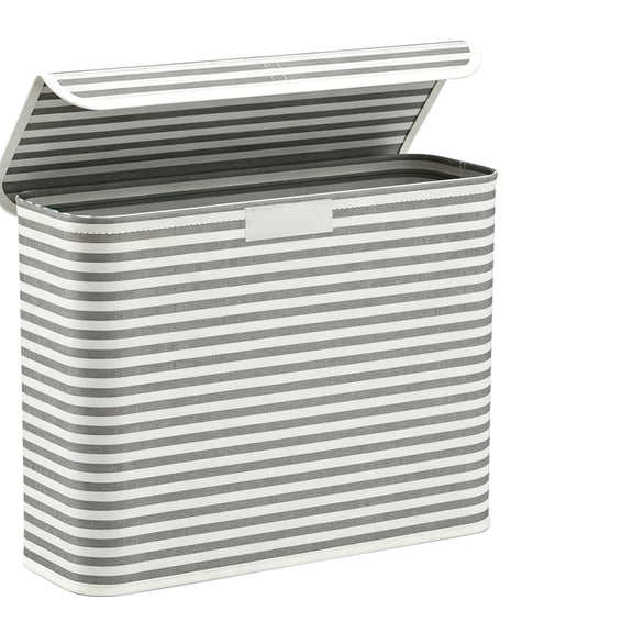 Toilet Paper Storage Holder with Lid, 22L Large Capacity Foldable Fabric Bin for Bathroom Towels and Toiletries, Freestanding Organizer for Home, RV, and Small Spaces