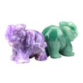 thumbnail image 2 of Adornos de jade natural Elefante Jade Piedra original Piedra semipreciosa Artesanías de animales Tallados de cristal, 2 of 2