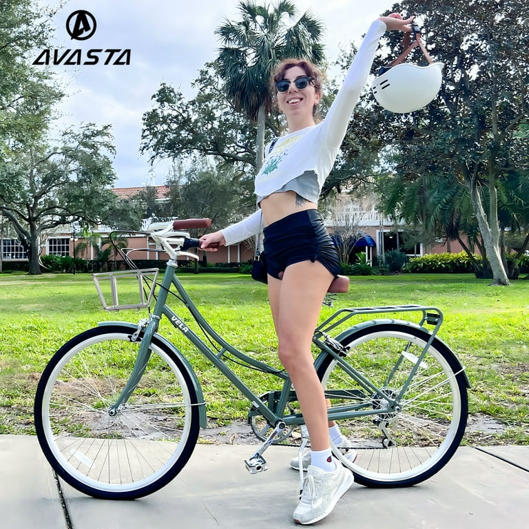 AVASTA 26 Inch Hybrid Bike, Lightweight Step-Through Hi-Ten Steel