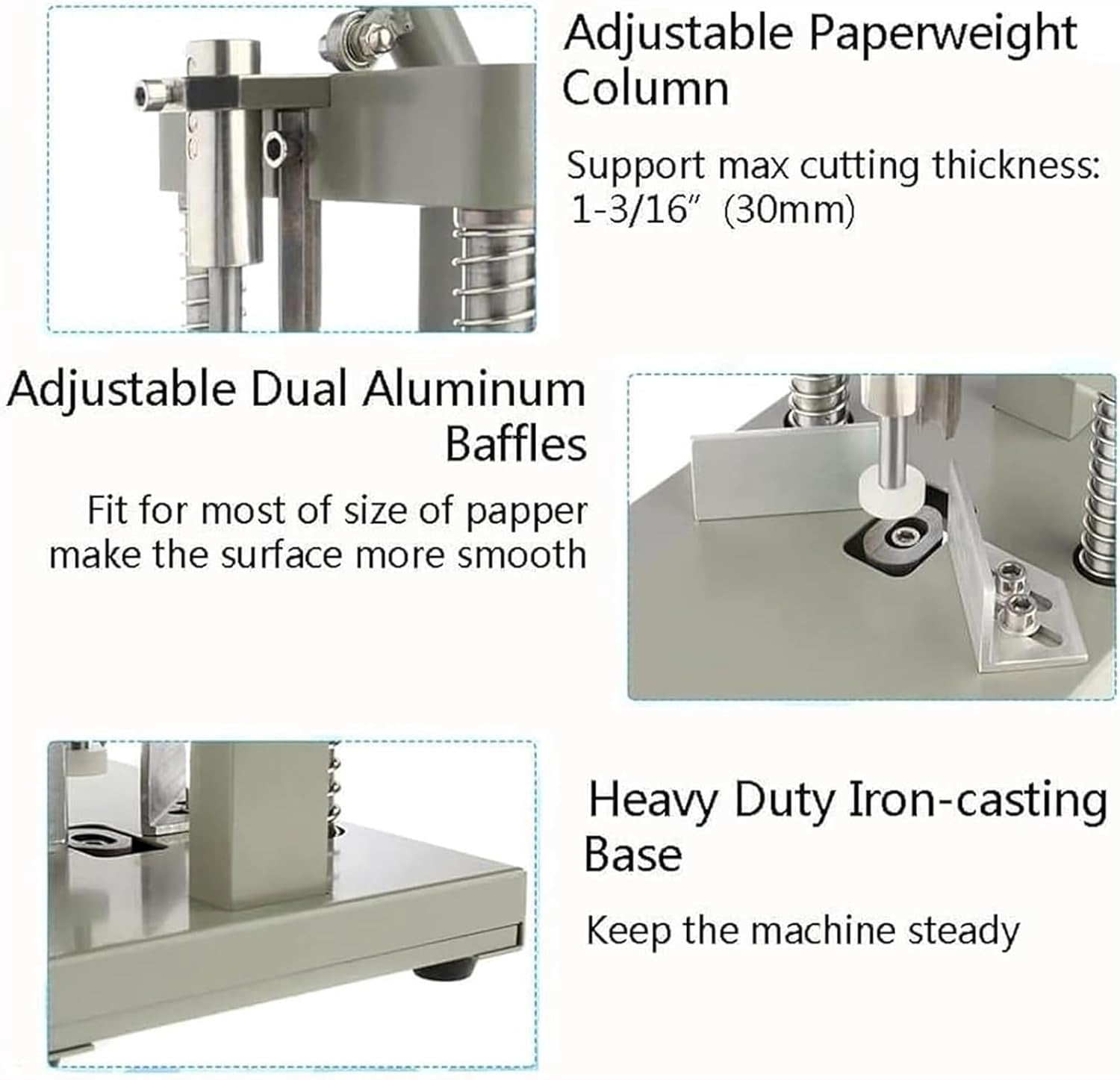 Corner Rounder Cutter Machine, Heavy Duty Paper Corner Cutter with R6 R10 Metal Punches, Max Cutting Thickness 1.2 Inch / 30mm, for Plastic Metal Paper Cardstock