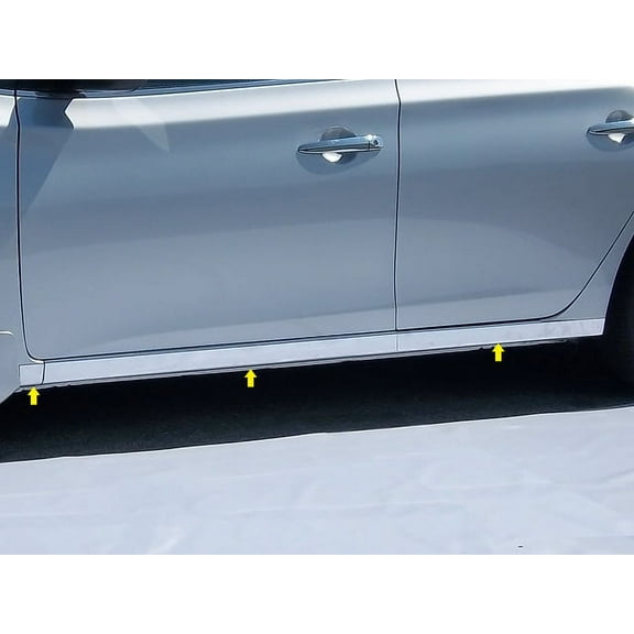 Stainless Steel Rocker Panel Trim 6Pc Fits 2013-2015 Nissan Sentra TH13575 QAA