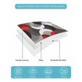 thumbnail image 5 of Quilts Twin-XL Size Bedding Set, Red Grey Abstract Lightweight Quilted Comforter, Modern Geometric Ombre Artwork Soft Reversible Bedspread Coverlet with Pillow Covers for All Season, 68" x 98", 5 of 7