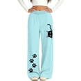 thumbnail image 5 of Lmueinov Girls Print Sweatpants with Pockets Soft Warm Fleece Lined Elastic Waist Straight Leg Pants for Kids Girls Fall Casual Workout Trousers, 5 of 5