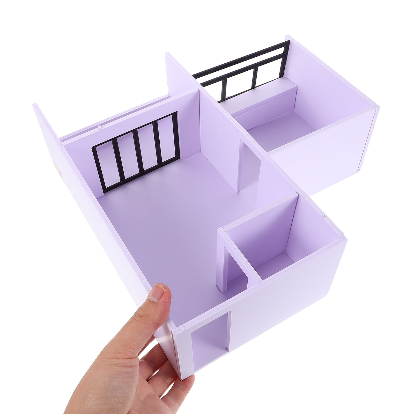 HONMEET 1/25 Scale Apartment Model Building Kit, White PVC Acrylic, Easy to Assemble for Family Fun and Projects