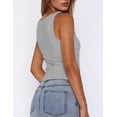 thumbnail image 3 of Zeagoo Women's Double Lined Square Neck Tank Top Sleeveless Basic Crop Tops Trendy Y2K Going Out Tops, 3 of 5
