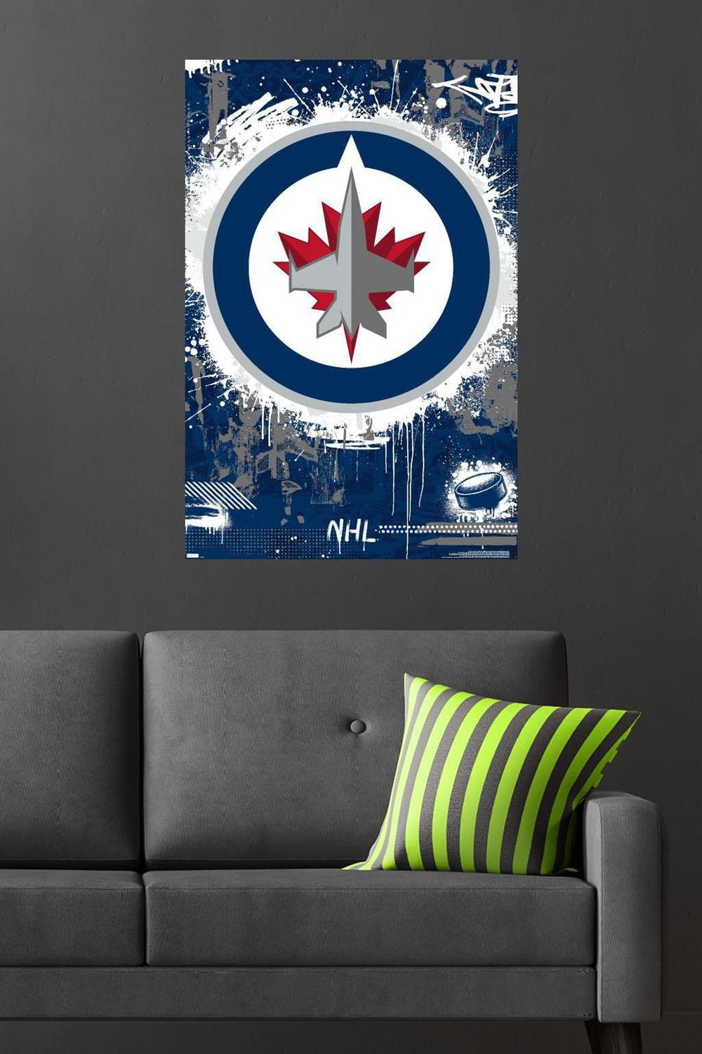 NHL Winnipeg Jets - Maximalist Logo 23 Wall Poster, 22.375" x 34"