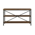 thumbnail image 4 of Linon Austin 3-Tier TV Stand, 50" Length, Fits TVs up to 52", Black/Ash Veneer, 4 of 16
