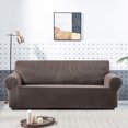 thumbnail image 2 of Rinhoo Trade Stretch Sofa Slipcover Elastic Couch Cover Washable Furniture Protector for Kids Pets, Brown, 2 of 5