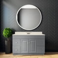 thumbnail image 3 of Design House 585984 Wyndham 2-Door 4-Drawer Bathroom Vanity with Cultured Marble 4 in. Centerset White on White Top, Unassembled, 49x22, Gray, 3 of 18