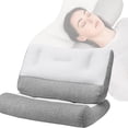 thumbnail image 3 of Almohada de apoyo para aliviar el dolor, 2 almohadas ortopédicas de contorno para dormir, almohada cervical súper ergonómica 2023 para personas que duermen de lado, boca arriba y boca abajo (gris, 29, 3 of 4