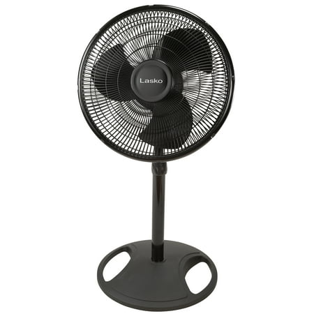 Lasko 16 Oscillating Adjustable Pedestal Fan with 3-Speeds, S16500, Black
