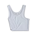 thumbnail image 3 of Qarigey Chaleco de verano para mujer, chalecos moldeadores de Color sólido, camiseta sin mangas para el pecho, camisetas sin mangas transpirables para Prendas para la parte del cuerpo Blanco METRO Qarigey  FS11407-02, 3 of 6