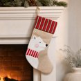 thumbnail image 6 of Feledorashia Christmas Burlap Stocking, Christmas Stocking Ornament, Christmas Accent for Christmas Tree Mantel Wreath Window Gift, Burlap Fabric with Mini Stocking Shape and Attached Hanging Loop, 6 of 7