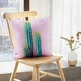 thumbnail image 5 of LALILO Throw Pillow Covers Neon Cactus Minimal Creative Cactus Minimal Cushion Cover 18" x 18", 2 Pack, 5 of 6