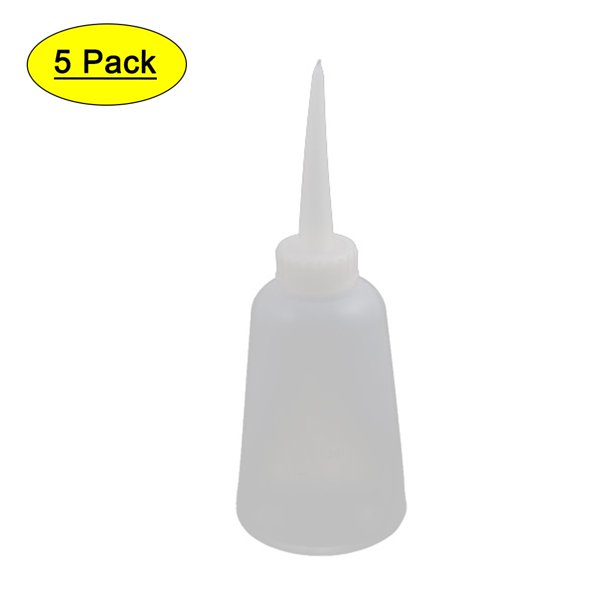 5 Pcs Industrial Plastic Glue Gel Oil Squeeze Bottle Dispenser 300ML
